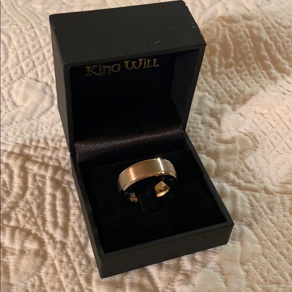 King Will Rose Gold Tungsten Carbide Men’s Ring